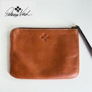 Patrica Nash Bohemian Cognac Brown Leather Cassini Clutch Wristlet